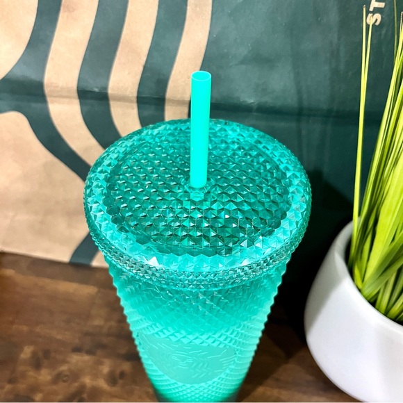 🌿 Starbucks ‘WAXBERRY’ Mint Green Gradient Ombré Studded Tumbler Venti 24oz - Picture 5 of 5